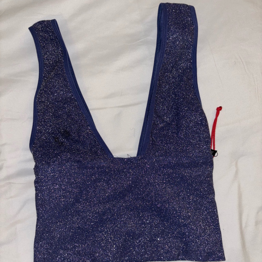 BDG Glittery Blue Top